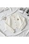 Teddy Bear Embroidered Hair Knit Cardigan - Ecru