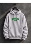 Brooklyn Text Printed Unisex Hoodie – Vintage College Hooded Sweatshirt - 2