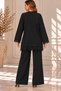 Plus Size Sleeve Skirt Tulle Detailed Knitwear Sweater Black - 4