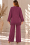 Plus Size Sleeve Skirt Tulle Detailed Knitwear Sweater Plum - 5