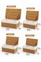 4-Piece Covered Wicker Fabric-Lined Rattan Organizer Basket Trn603 - 2