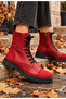 Genuine Leather Women's Zippered Lace-Up Boots Model Name: Neith