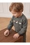 Baby Boy Tie-Dye Patterned Dinosaur Printed Tracksuit Set - 5