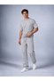 Men's Gray Parachute Fabric Pants Ultra Light Baggy Oversize Loose Fit - 2