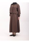Skirt Suit with Chain Accessories - 4665 - Bitter Brown - 2