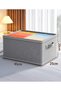 4 Pieces Gray Fabric Foldable Closet Clothing Organizer Box - 45 X 25 X 20 cm - 4