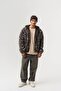 Fleece Fuzzy Patterned Zippered Plush Coat - 4