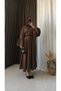 Volan Sleeve Skirted Tunic - 0075 - Brown - 3