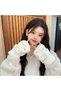 Cute Rabbit Eared Figure Plush Furry Covered Gloves Women Teen Girls Children Winter Soft Warm Cute Furry Gloves - 4