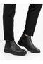 Men's black genuine leather non-slip sole daily boots