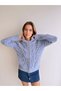 Gold Button Detailed Stand Collar Embossed Pattern Soft Textured Knitwear Cardigan Aw26Hi0048