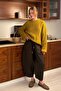 Brown Olive Checked Pants with Elastic Waist Per51473 - 7