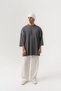 Vslit V-Neck Oversized Men's Sweatshirt with Slit Detail at the Hem - 5