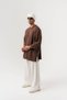Vslit V-Neck Oversized Men's Sweatshirt with Slit Detail at the Hem - 6