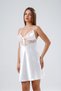 Women's Satin Guipure Nightgown and Robe Set with Lace Detail Dowry Suit - 7