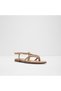 Aury Ladies Beige Flat Sandals - 4