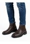 Men's Brown Genuine Leather Comfortable Fit Light Sole Chelsea Boots