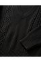 Women's V-Neck Oversize Knit Sweater with Buttons and Knit Detail - 2