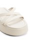 Venetiaa Ladies White Wedge Sandals - 5