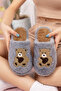 Women's Teddy Bear Embroidered Plush House Slippers Closed Toe Open Back Soft Warm Winter Comfortable Slippers - 5