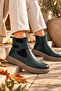 Genuine Leather Side Zipper Thick Sole Model Name: Ishtar - 2
