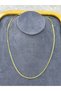 💎   Premium Shiny and Stylish Gold Color Mesh Chain 316L Women's Steel Necklace (45cm) - 3