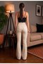 High Waist Spanish Flare Women's Jeans L Comfortable Fit L Denim L Colorfast Beige - 2