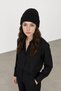 Imported 100% Wool Premium Black Curled Edge Knitwear Beanie / Winter Hat