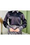 Leopard Patterned Sequin Embroidered Top and Bottom Set - 3