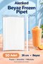 White Thick Frozen Straws 26 cm 8 mm – 50 Pieces