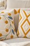 Geometric and Wreath Patterned Decorative Cushion Cover Set with Tassels and Hidden Zipper 42X42 cm - 3
