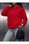 Women's Cotton 3 Thread Oversize Hooded Sweatshirt with Kangaroo Pocket - 2