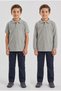 Boys' 2-Piece Polo Collar School T-Shirt Set Short and Long Sleeve 100% Cotton Fabric
