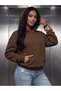 Women's Cotton 3 Thread Oversize Hooded Sweatshirt with Kangaroo Pocket