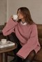 Oversize Soft Textured Women's Knitted Long Sweater Dress Tunic - 5