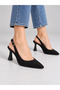 Women's Black Thin-Heeled Shoes