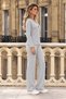 Women's V-Neck Long Sleeve Embroidered Camisole Blouse Spanish Flared Pants Two-Piece Set - 5