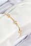 Brass Zircon Stone Row Heart Model Gold Color Women's Bracelet Tj-Bb7729