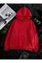 Women's Cotton 3 Thread Oversize Hooded Sweatshirt with Kangaroo Pocket - 6