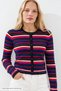 Women's Colorful Slim Fit Buttoned Striped Knitwear Cardigan-00556167 - 4