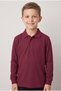 2-Piece Boys' Polo Collar School T-Shirt Set Long Sleeve 100% Cotton Fabric - 4