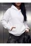 Women's Cotton 3 Thread Oversize Hooded Sweatshirt with Kangaroo Pocket - 3