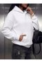 Women's Cotton 3 Thread Oversize Hooded Sweatshirt with Kangaroo Pocket