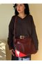 Women's Niva Model Belt Detailed Shoulder & Crossbody Bag - 3