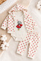 Baby Girl 3-Piece Cardigan Set Cotton Ribbed Fabric 3-Piece Seasonal Cotton