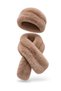 Women's Winter Vegan Fur Plush Hat and Scarf Set - 4