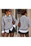 Gray Crew Neck London Printed Oversize Sweatshirt - 2