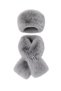 Women's Winter Vegan Fur Plush Hat and Scarf Set - 2