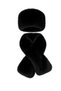 Women's Winter Vegan Fur Plush Hat and Scarf Set - 2