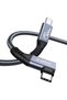كابل متوافق مع ثندربولت 4 بزاوية قائمة 0.98 قدم، كابل USB C إلى USB C بسرعة 40 جيجابت في الثانية وقدرة 100 واط
